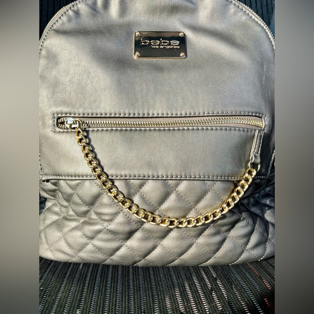 🌞Bebe Bronze Leather Backpack 🌞NWT